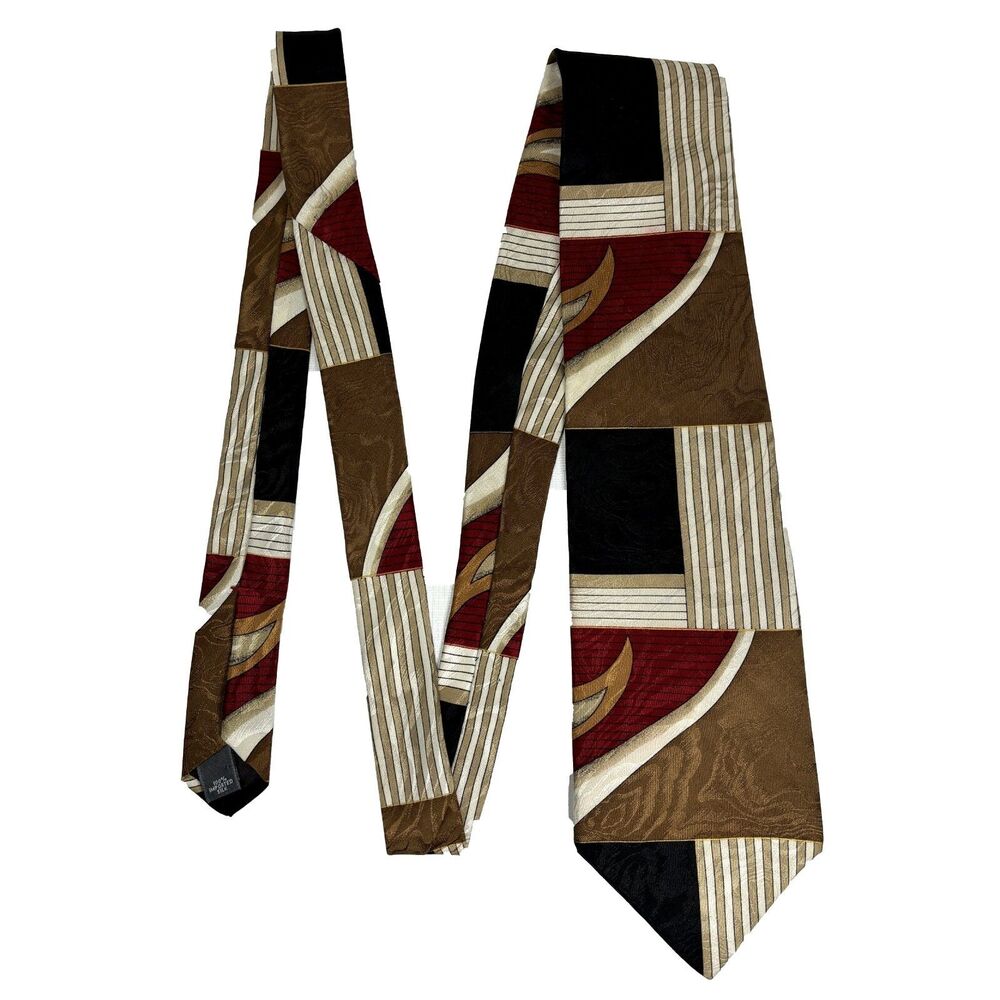 Conte Di Milano Mens Silk Tie Made USA Preppy Formal Business Office Career